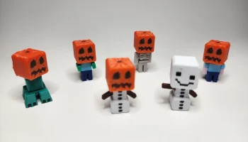 Минифигурка Снежного Голема в стиле Minecraft, карточка/б... 3