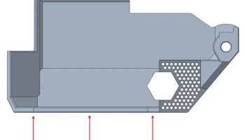 Крышка дверцы Prusa XL Dwarf с шестигранным дизайном...... 3