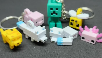 Мини-фигурка лисы в стиле Minecraft, карточка/брелок...... 4