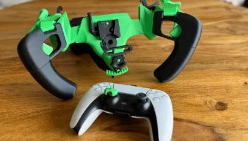 Гоночный руль с контроллером PS5, 100% напечатанный на 3D... 5