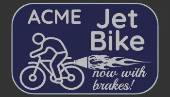 Знак ACME Jet Bike 1