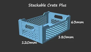 Stackable Crate Plus - Honeycomb Edition 1