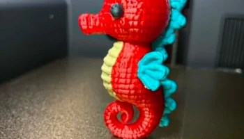 Симпатичная вязаная фигурка Морского конька-3D для печати... 2