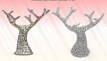 Брелок для ключей Voronoi Дерево Бонсай......