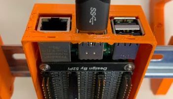 Держатель Raspberry Pi 4B на DIN-рейку 1