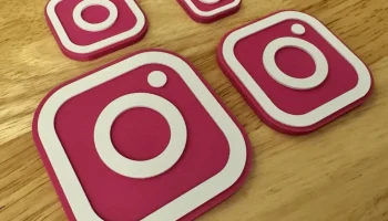 Логотип Instagram - Магнит на холодильник (горячая замена...