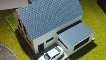 Modernes Einfamilienhaus im Ma&szlig;stab H0/1:87 9