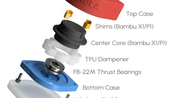Антивибрационные ножки HULA v1.0 для Prusa Mk3/4, Core On... 2