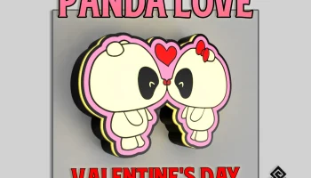 Panda Love Lightbox - Подарочная лампа ко Дню святого Вал..