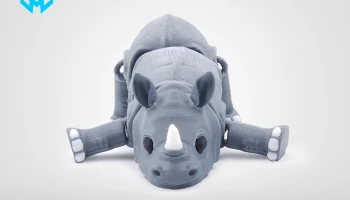 Articulated Flexi Rhino - милая игрушка, напечатанная на ... 3