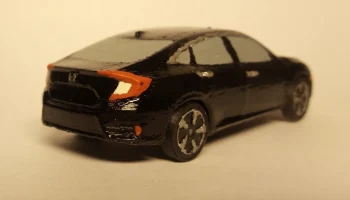 Седан Honda Civic 2017 года - модель Hotwheels............