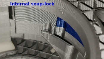 LockSpool V3: параметрический, многоразовый (одна деталь печатается дважды) 3