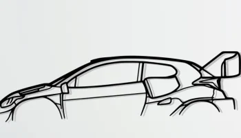 Toyota yaris gr rallie Silhouette Wallart