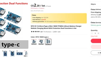 18650 Чехол для зарядной платы USB C TP4056........ 1