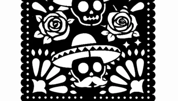 Papel Picado (Шаблоны и рисунки) для Dia De Los Muertos (.. 7