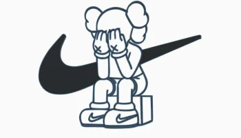 Kaws - пластина Nike 2D