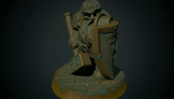Dwarf Paladin 28 мм (без поддержки, подходит для FDM)...... Dwarf Paladin 28 мм (без поддержки, подходит для FDM)......