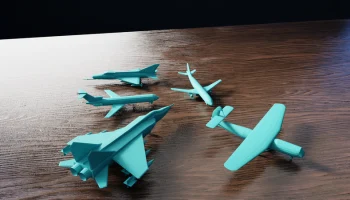 Модели самолетов Low Poly Collection V1 6