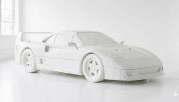 Феррари f40, печать на месте, 1
