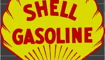 Винтажный знак бензина Shell, 2 цвета 3