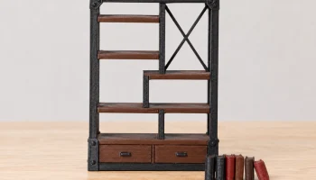 Puppenhaus B&uuml;cherregal mit Design-Details / Книжный шкаф ...