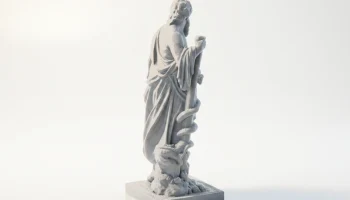 Классическая статуя Железного Азирепия Скульптура для 3D-... 3