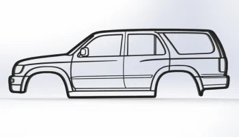 2D настенное искусство Toyota 4Runner 3-го поколения........