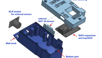 Кейс для вентиляции точки росы с семенами xiao esp32c6 и .. 2
