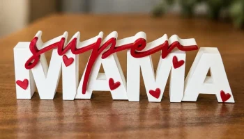 Знак Супер Мама | Декор ко Дню матери | 3D-печатный подар..