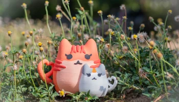 Кошка и котенок - модель ко Дню матери........