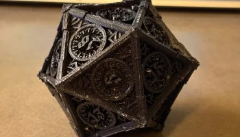 Ornate D20 - штамп DnD 100 мм 2