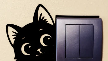 Выключатель света / украшение для розетки Cat - модель 7 ... 1