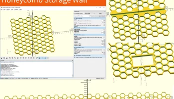 Параметризованная сотовая стена хранения OpenSCAD...