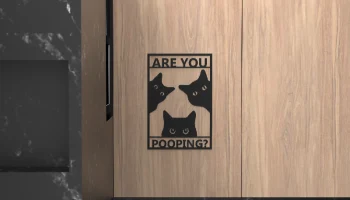 Табличка в туалете с котом: ты какаешь?............