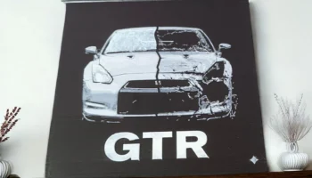 GTR Split - новый против разрушенного | HueForge Настенно...