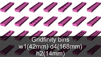 Коллекция чашек Gridfinity высота 2 (18 мм) 1