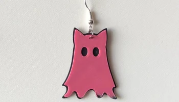 Серьги-подвески Cat Cute Ghost Хэллоуин напугать гато... 1
