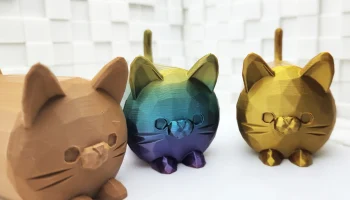 Низкополигональная кошка Неко =^._.^= Без поддержек... 1