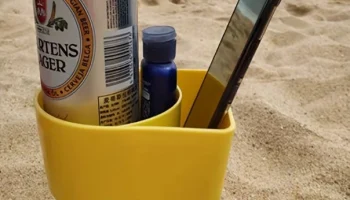 Набор подставок для пляжных чашек с отделениями для телеф... Набор подставок для пляжных чашек с отделениями для телеф...