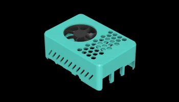 Крышка корпуса Hazi's Raspberry Pi 4 + крепление для вентиля 2