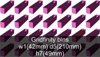 Коллекция чашек Gridfinity высота 7 (53 мм) 3
