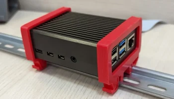Крепление на DIN-рейку RPi 4 Алюминиевый корпус........