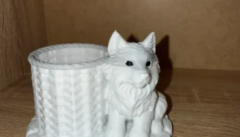 Карандашница Cute Wolf - декоративный настольный органайз...