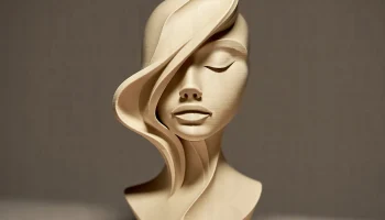 Абстрактная скульптура лица женщины...... Абстрактная скульптура лица женщины......