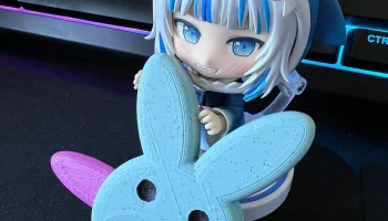 Заколка для волос Gawr Gura Bunny Shark 2