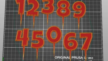 Топпер для торта ко дню рождения: все цифры от 0 до 9 1