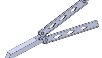 Нож-бабочка с фиксатором - печать на месте - Balisong...... 3
