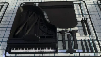 Карта Grand Piano Kit (1:24) со стулом (возможен открытый... 2