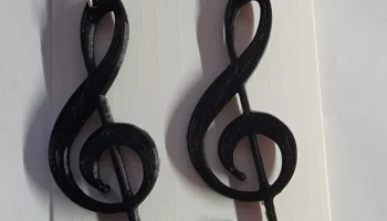 Серьги со скрипичным ключом