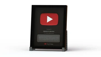 Награда за кнопку воспроизведения RGB на YouTube с подсче...